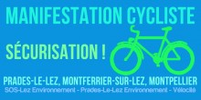 Prades - Montferrier -Clapiers : Plus de 100 cyclistes pour réclamer un parcours sécurisé.