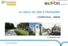 Le retour du vélo à Montpellier: Présentation de J. Cassagnes du CEREMA