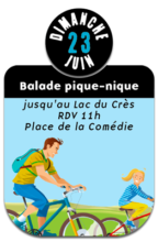 Tous en selle: Balade et pique-nique au Lac du Cres avec Vélocité Grand Montpellier: dimanche 23 juin