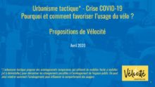 Favoriser le vélo et la marche lors de la crise sanitaire : Mars - Juin 2020